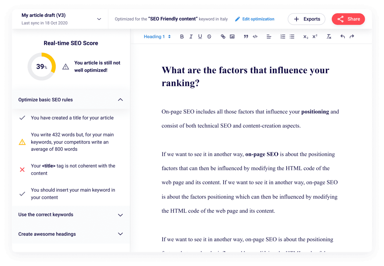 Write contents that rank